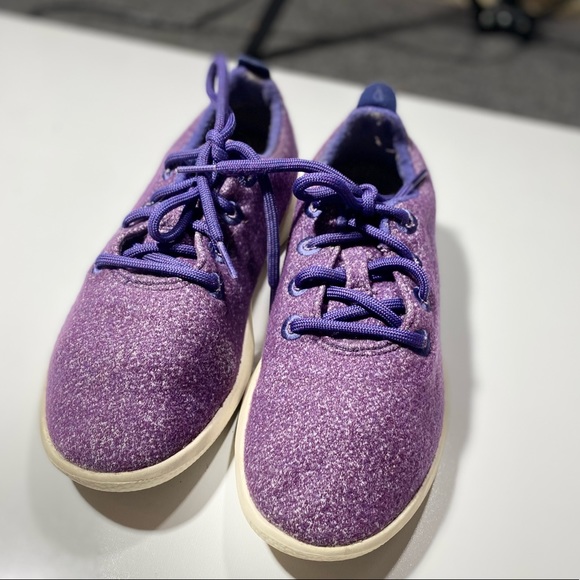 All Birds Woman’s Purple Wool Lace Up Washable Sneakers Size 8 - Picture 3 of 16